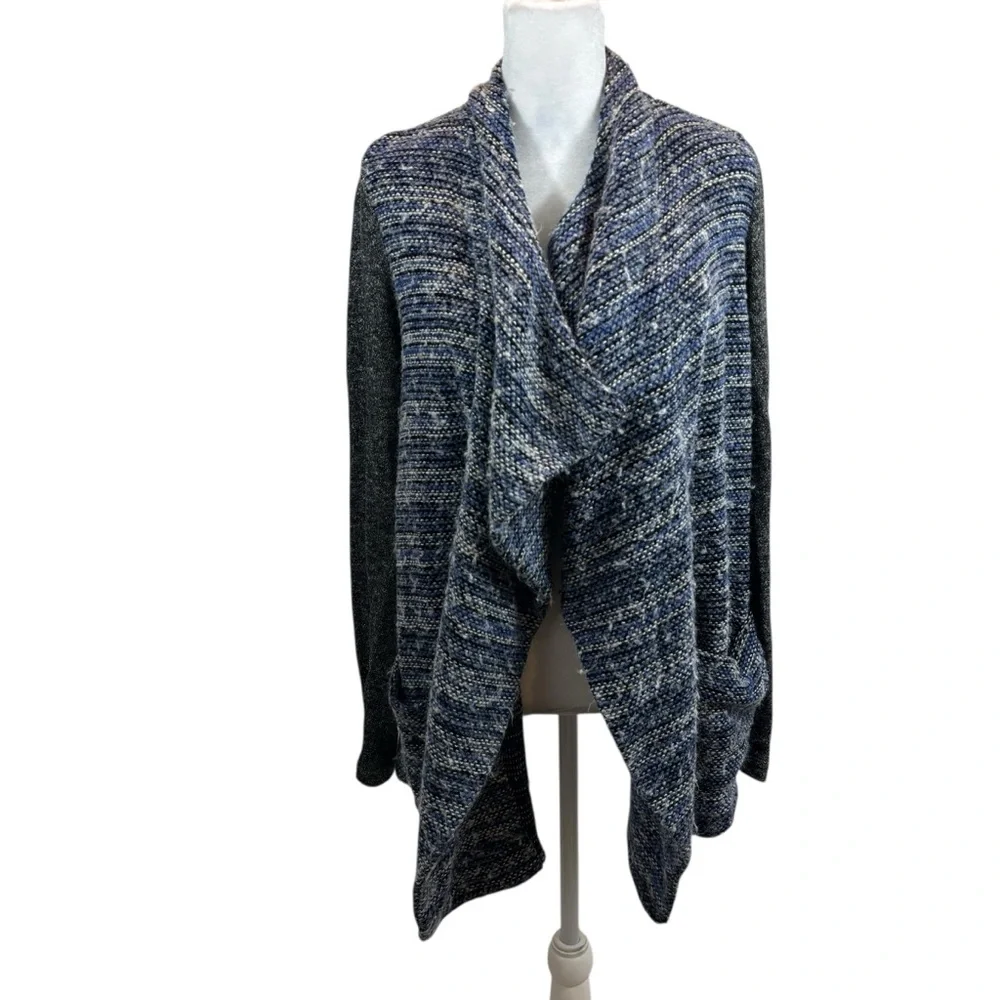 Ladies Lucky Brand Wool Blend Waterfall Collar Cardigan Sweater‎ Size Medium